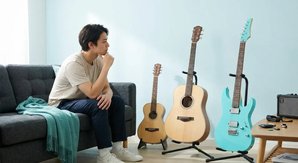 choose first beginner guitar — Choosing Your First Beginner Guitar: Acoustic vs. Electric & Size Matters
