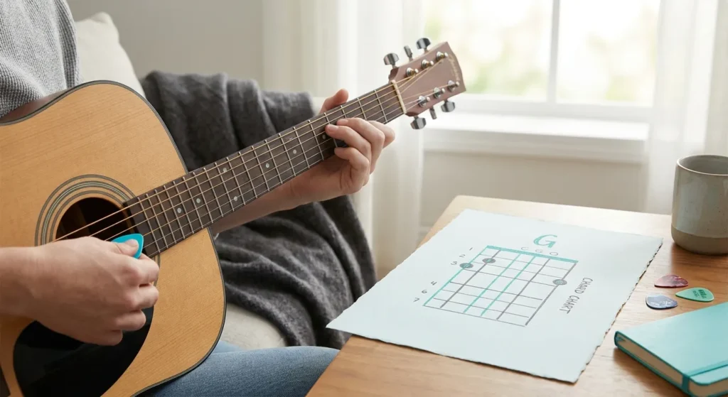 first guitar chords easy — Your First Chords: Easy Steps to Playing Your First Songs