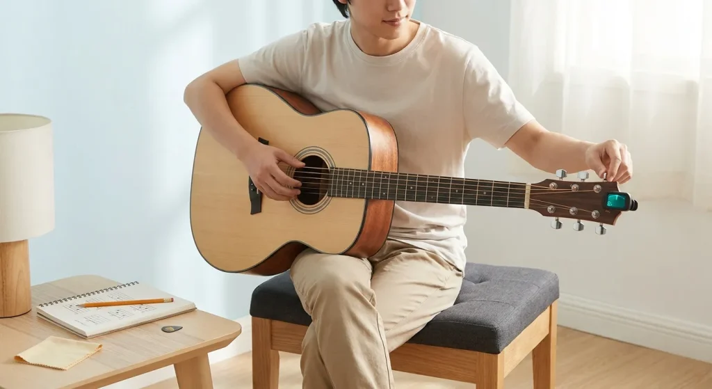 first steps after getting guitar — Your First Hour with a Guitar: Posture, String Names, and Tuning Basics