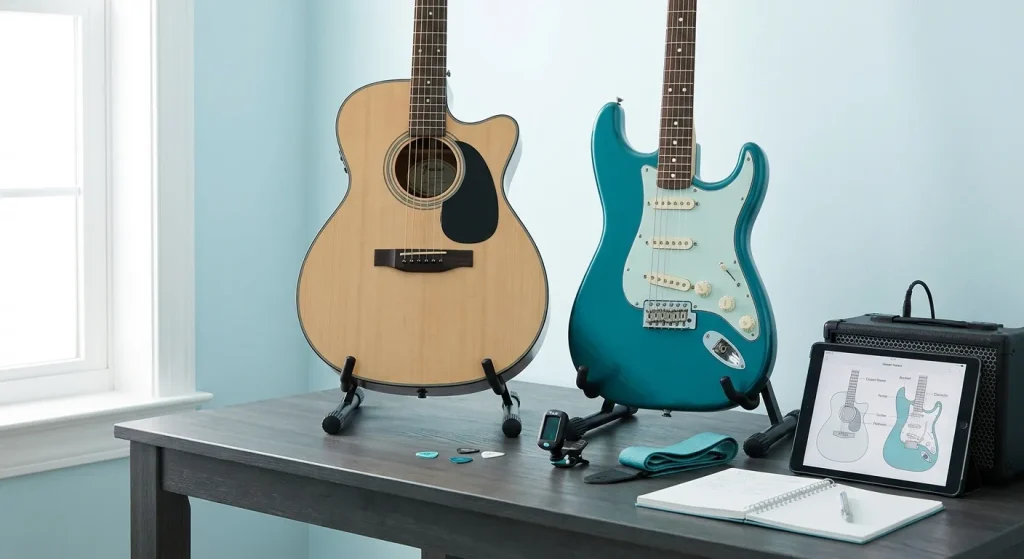 choosing first beginner guitar — Choosing Your First Beginner Guitar: Acoustic vs. Electric & Essential Features